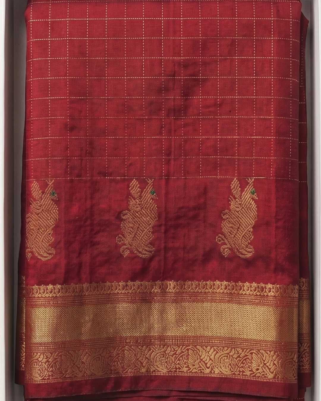 Parnika - Classic Maroon Kanchipuram Silk Saree