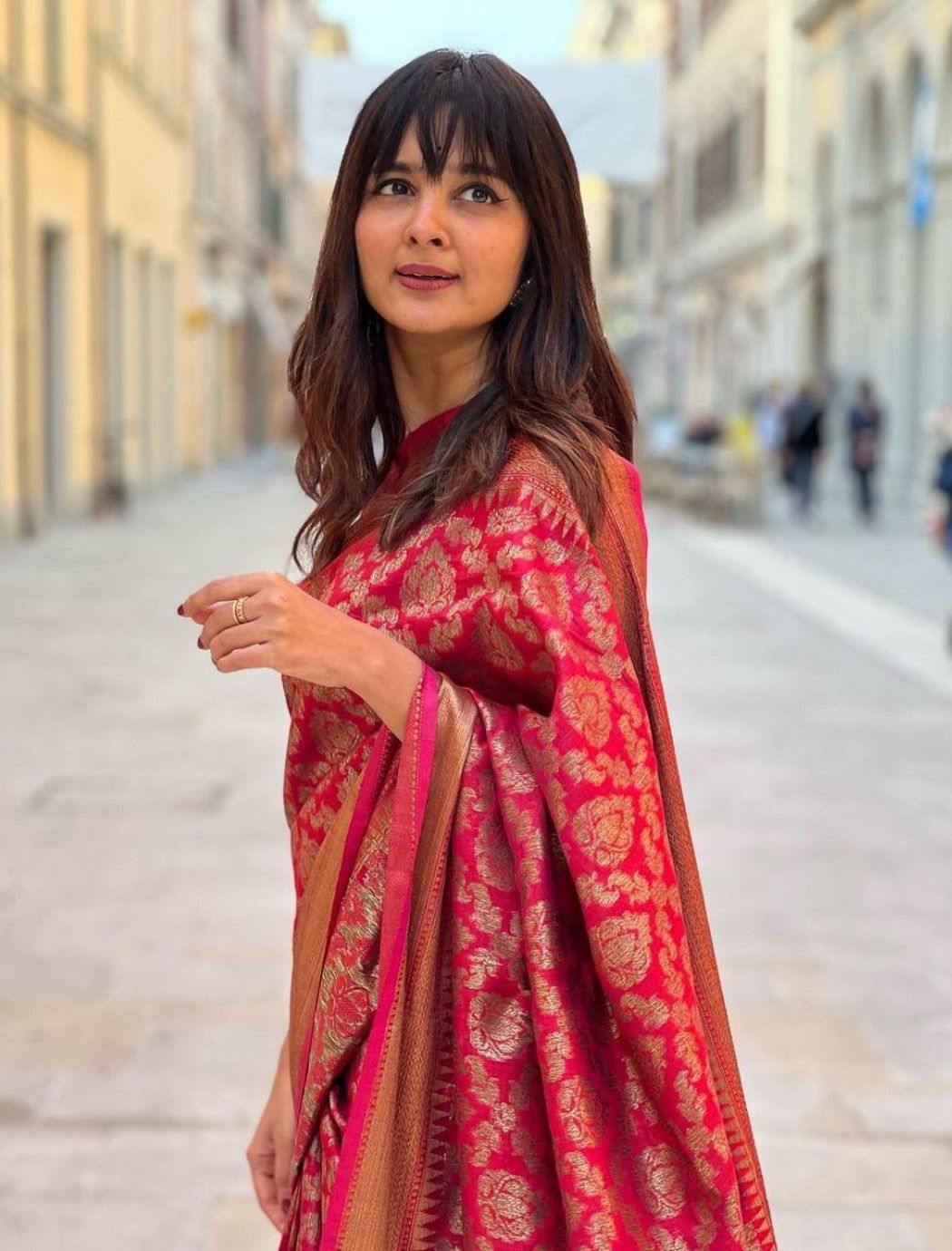 Binita Red Traditional Banarasi Silk Saree