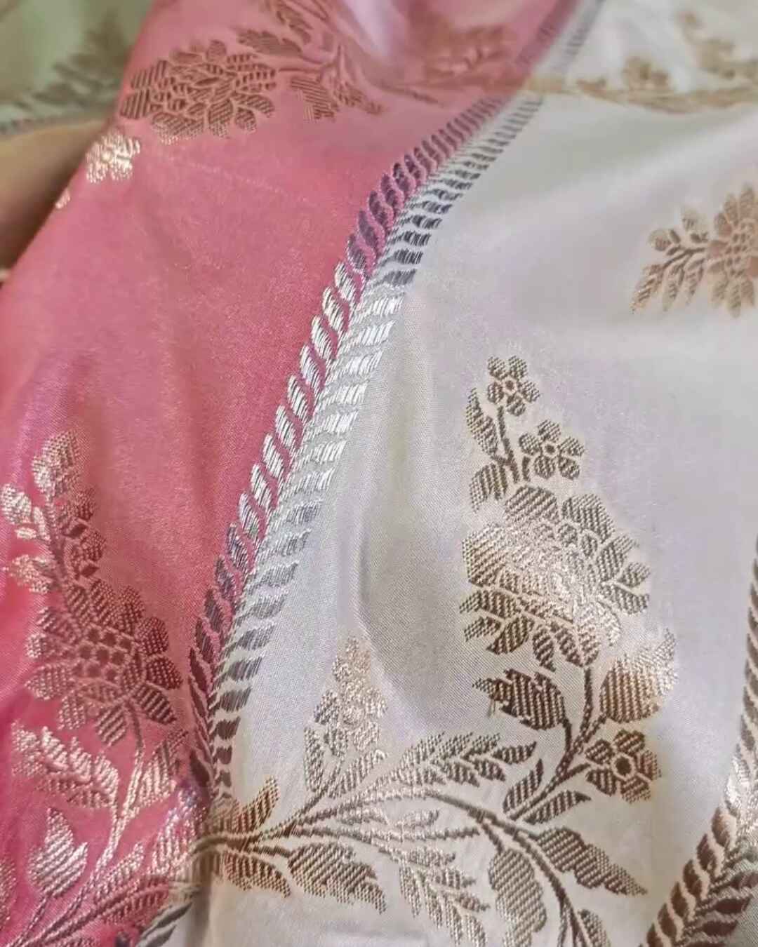 Satyavati – Multicolor Semi Katan Silk Saree with Floral Zari Weave