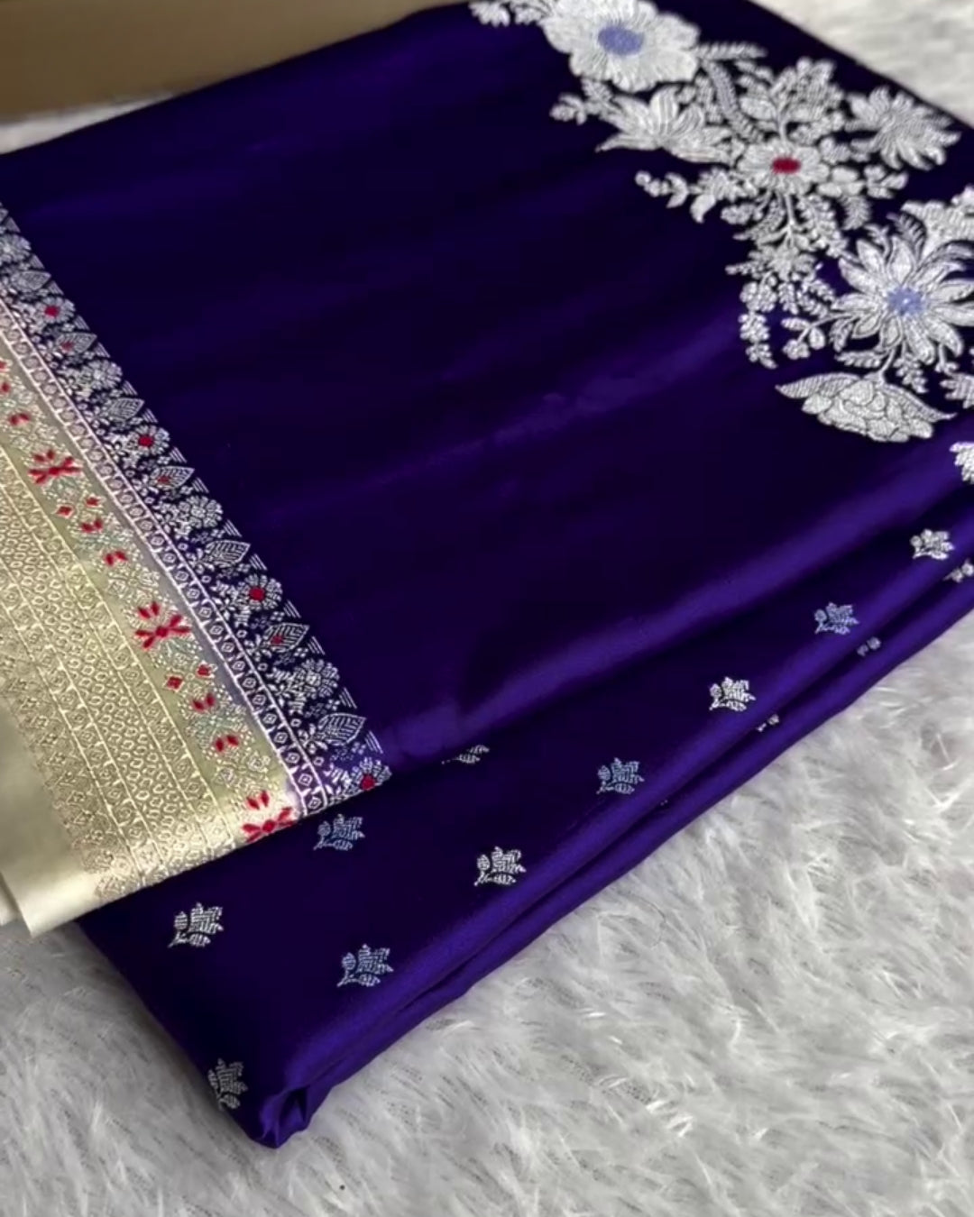 Eshita - Purple Heritage Woven Silk Saree