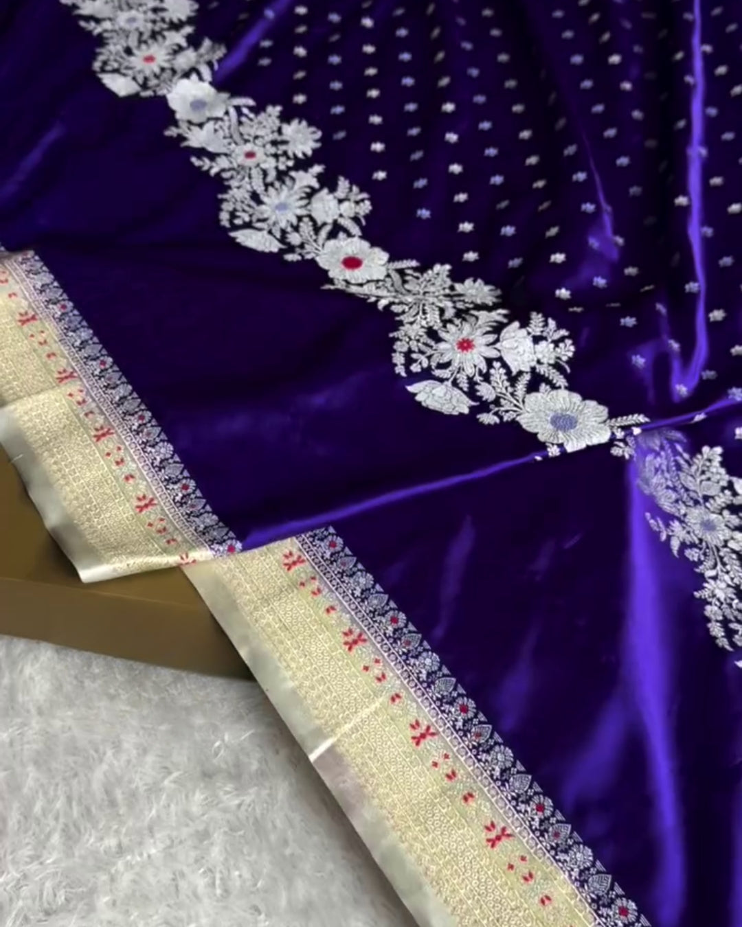 Eshita - Purple Heritage Woven Silk Saree