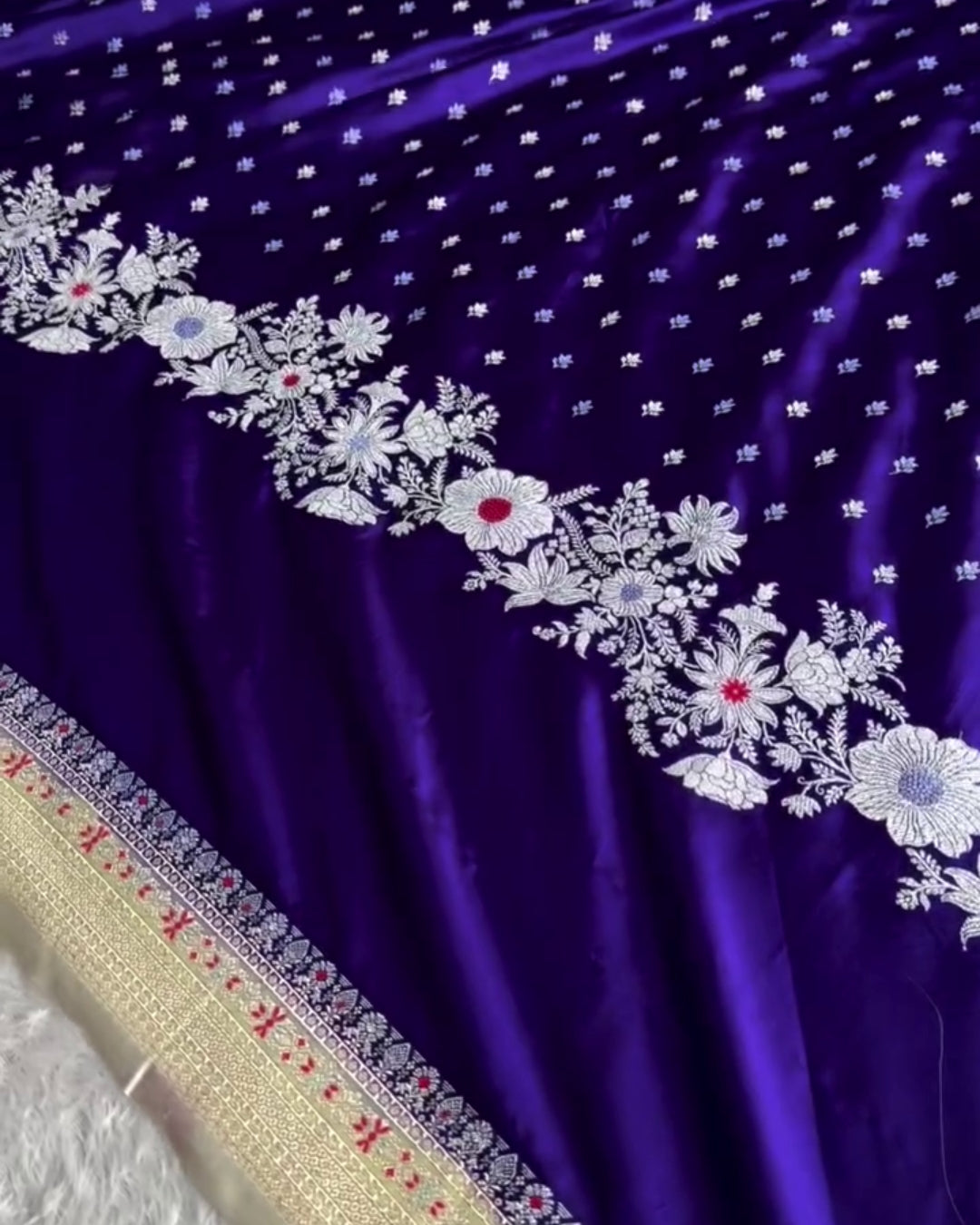 Eshita - Purple Heritage Woven Silk Saree