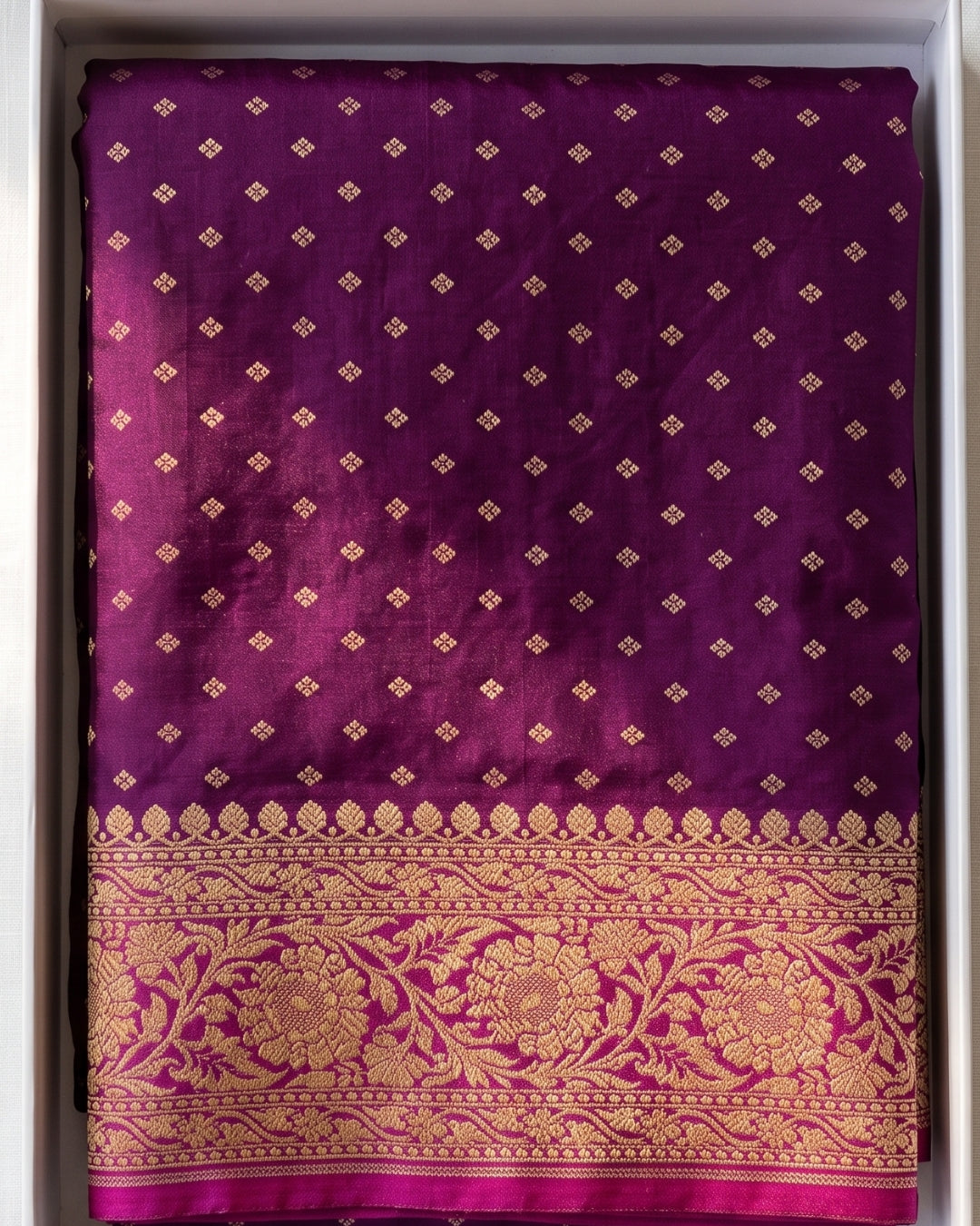 Eira - Royal Purple Banarasi Silk Wedding Saree