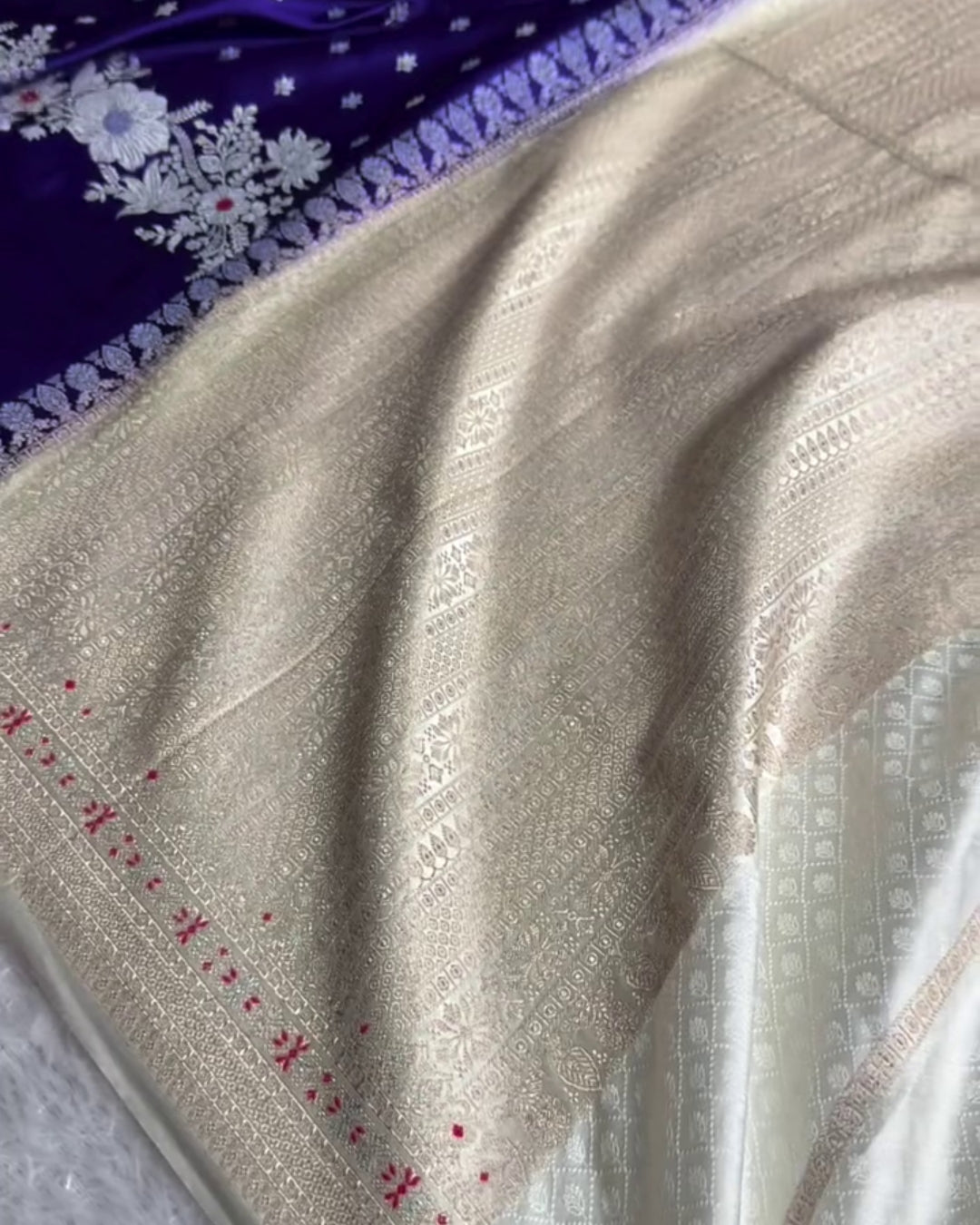 Eshita - Purple Heritage Woven Silk Saree