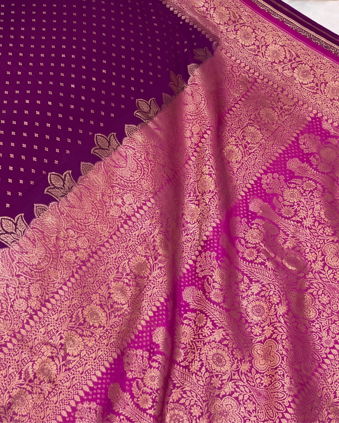 Eira - Royal Purple Banarasi Silk Wedding Saree