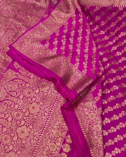 Eira - Royal Purple Banarasi Silk Wedding Saree