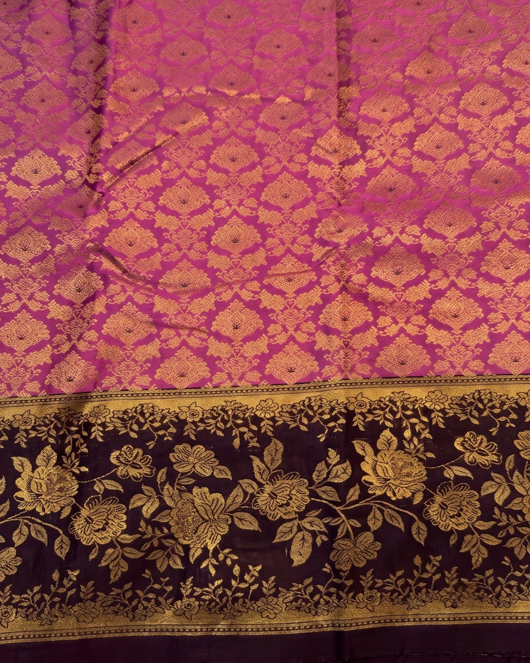 Hetal - Traditional Orchid Rani Pink Silk Saree