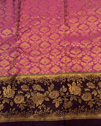 Hetal - Traditional Orchid Rani Pink Silk Saree