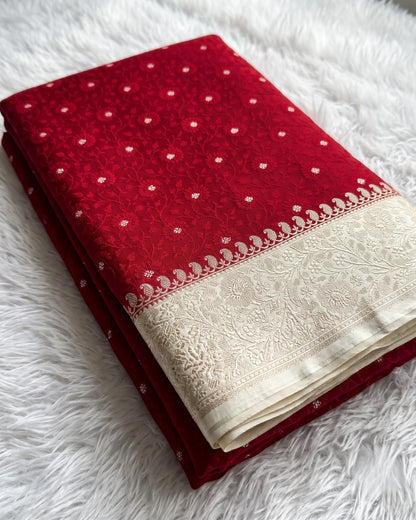 Enaya - Ruby Heritage Banarasi Silk Saree