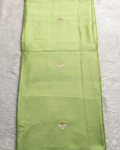 Gargi - Pastel Pistachio Green Kanjivaram Silk Saree