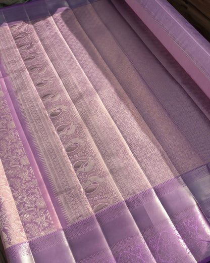 Gul - Lavender Heritage Woven Kanjivaram Silk Saree