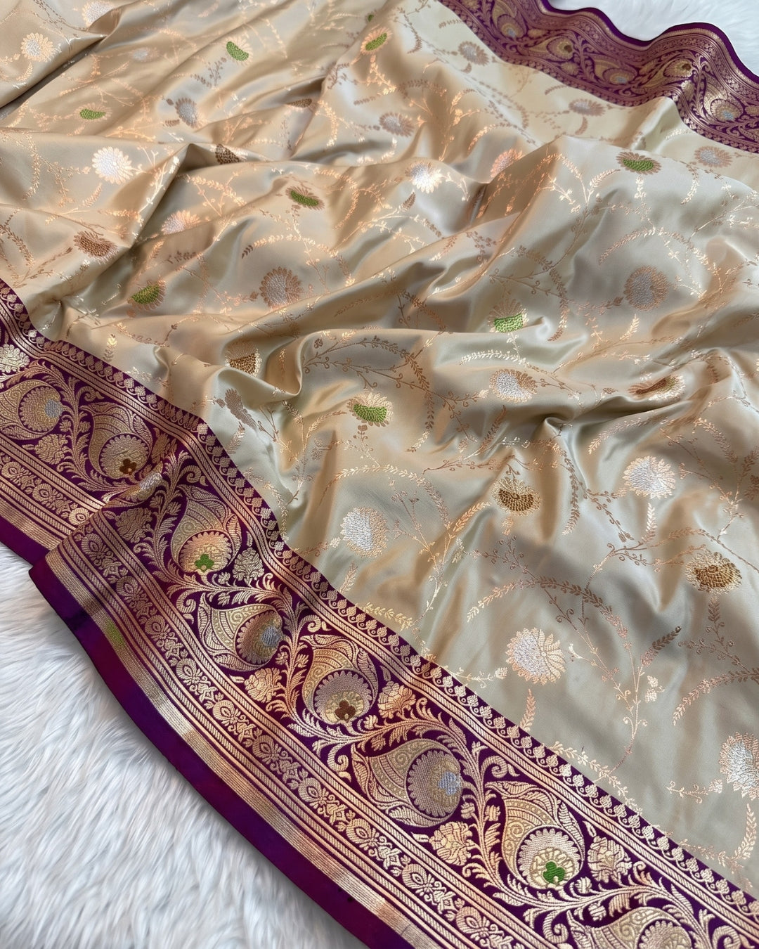 Erisha - Heritage Paisley Banarasi Silk Blend Saree