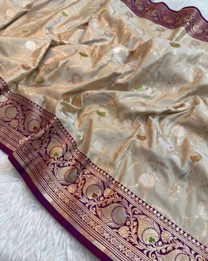 Erisha - Heritage Paisley Banarasi Silk Blend Saree