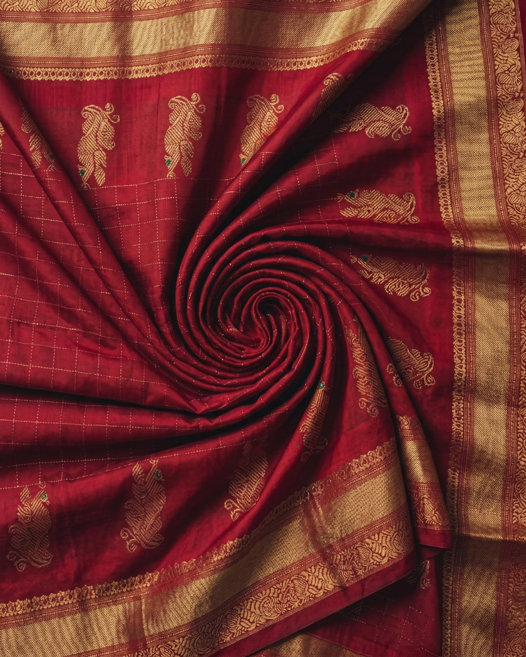 Parnika - Classic Maroon Kanchipuram Silk Saree