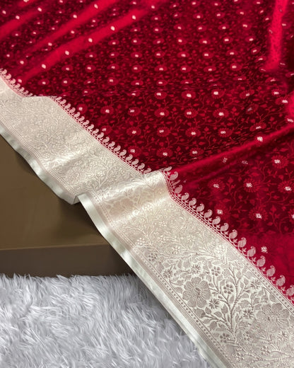 Enaya - Ruby Heritage Banarasi Silk Saree