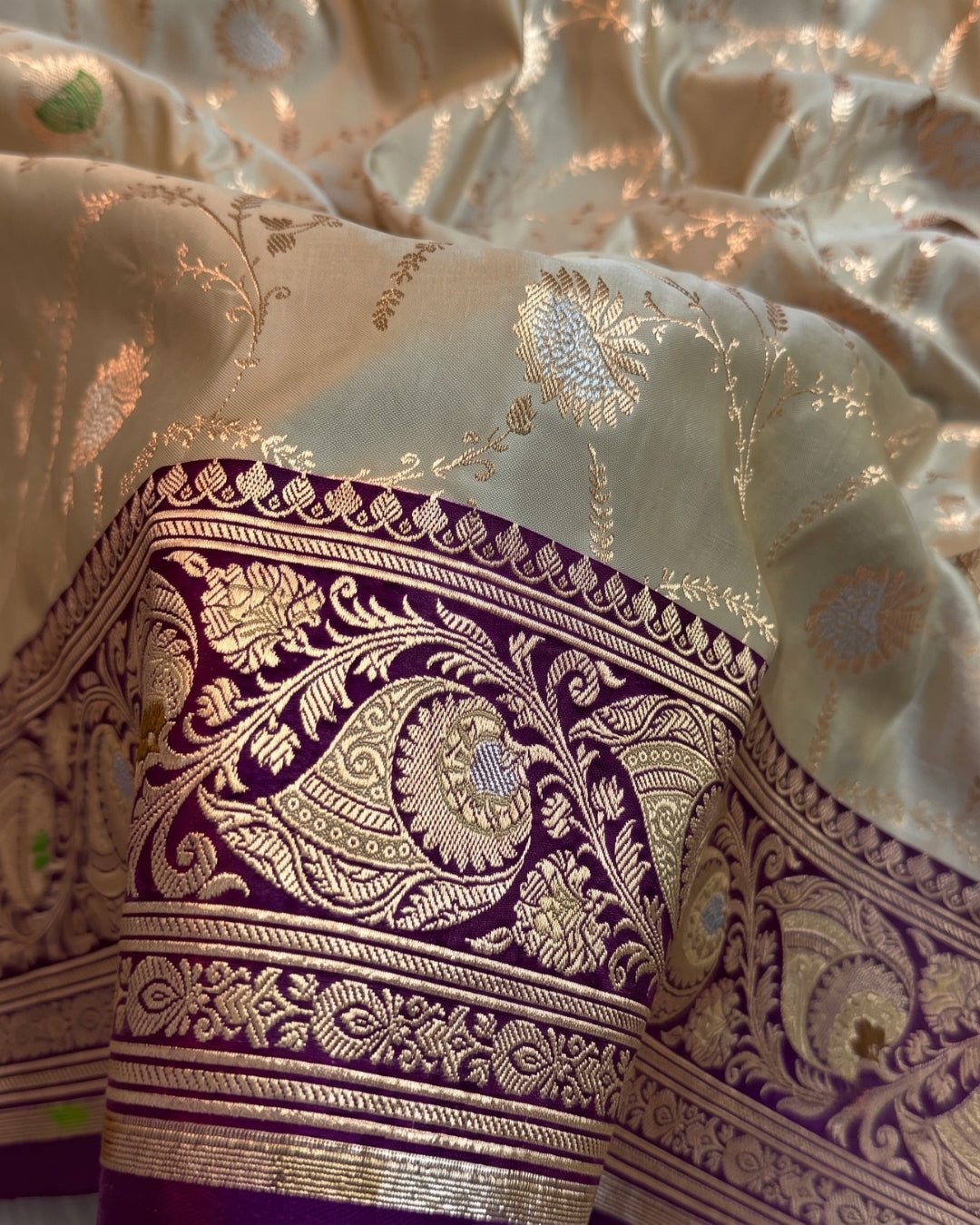 Erisha - Heritage Paisley Banarasi Silk Blend Saree