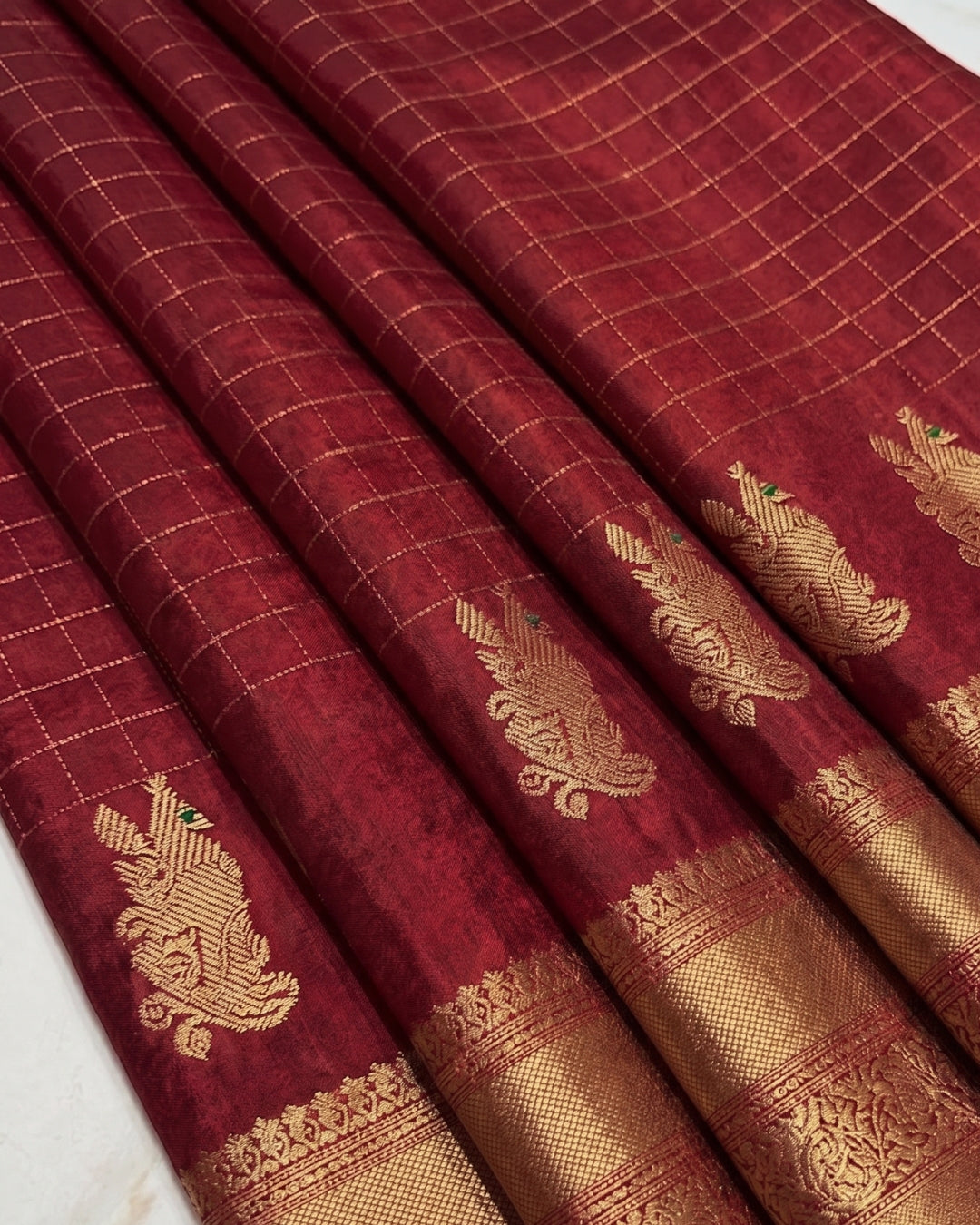 Parnika - Classic Maroon Kanchipuram Silk Saree