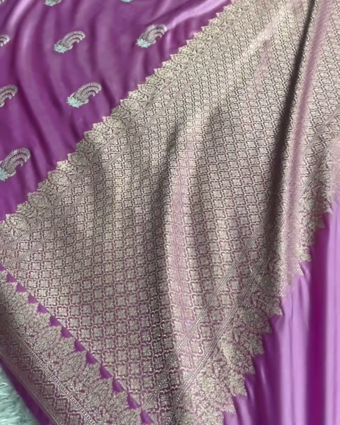 Trishika - Pink Banarasi Silk Blend Saree