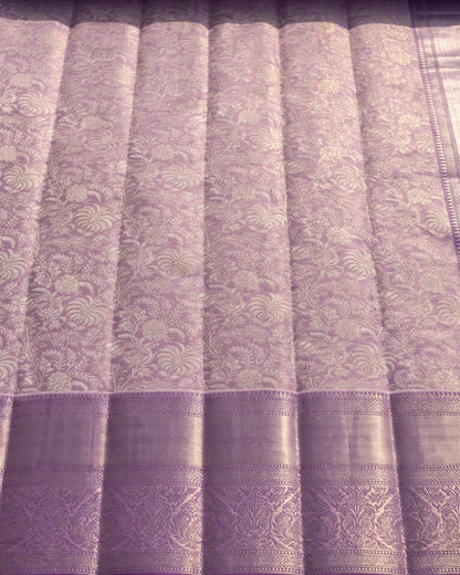 Gul - Lavender Heritage Woven Kanjivaram Silk Saree