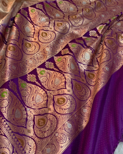 Erisha - Heritage Paisley Banarasi Silk Blend Saree