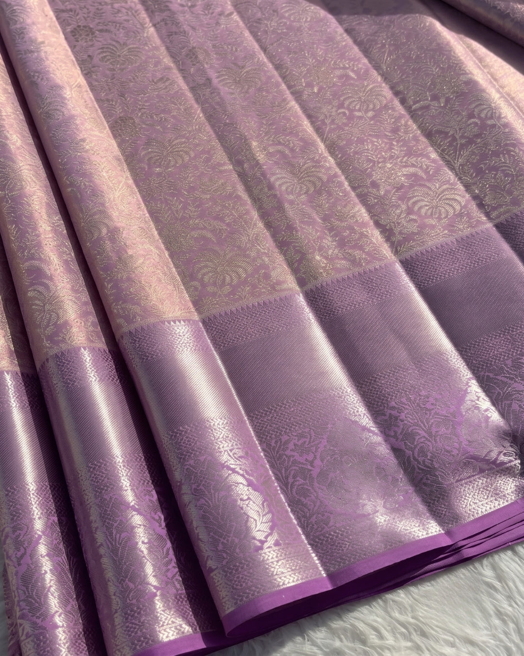 Gul - Lavender Heritage Woven Kanjivaram Silk Saree