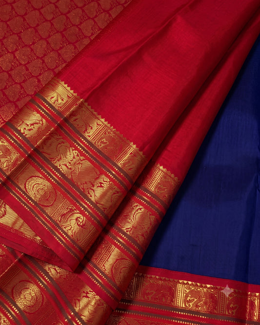 Aarvi - Traditional Temple Border Silk Saree