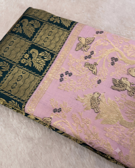 Heli - Pink Heritage Banarasi Silk Saree