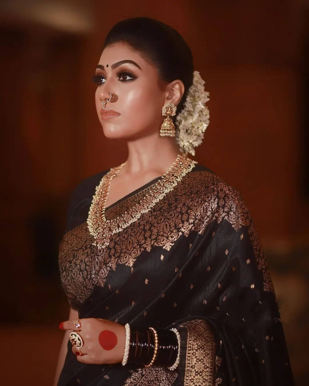 Shivi  – Black Banarasi Silk Saree with Jacquard Zari Border