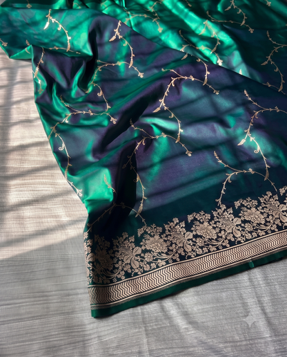 Mehera - Royal Peacock Banarasi Silk Saree