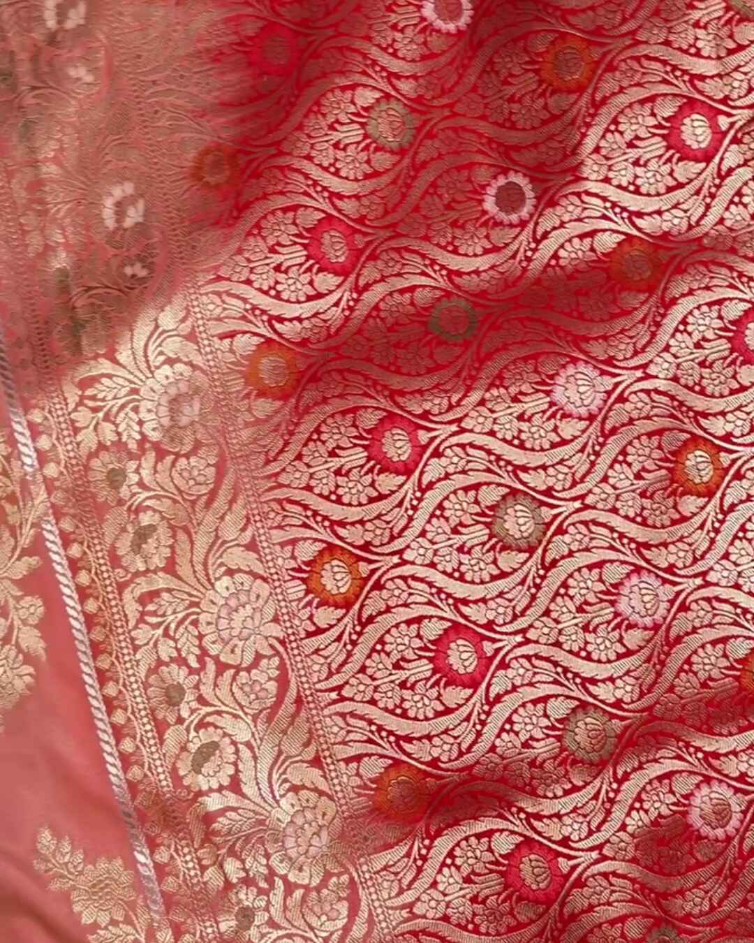 Satyavati – Multicolor Semi Katan Silk Saree with Floral Zari Weave