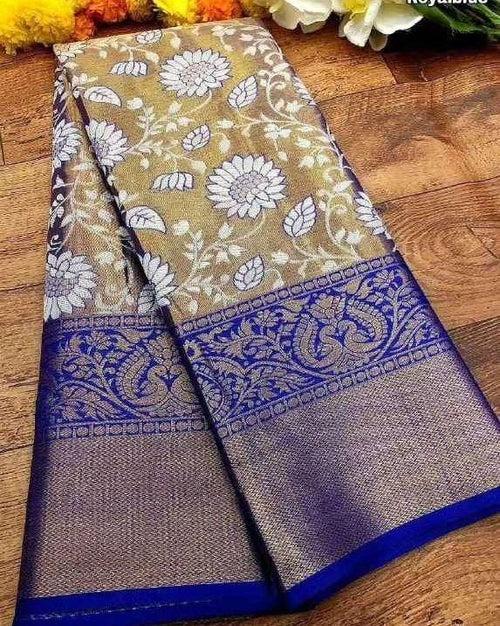 Ranjana - Royal Blue Kanjivaram Silk Saree with Jacquard Weaving