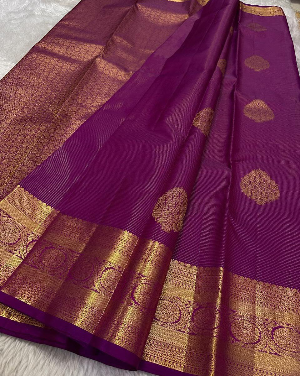 Ayushi – Pink Banarasi Soft Silk Saree with Gold Zari Butti & Traditional Border